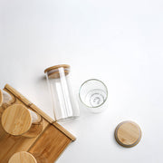 Set of 12 Spice Jar 400 ML with Bamboo Stand