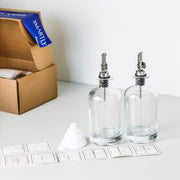 Silver Oil Dispensers Set (500 ML)