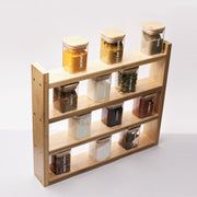 4 Tier Spice Rack with 12 Square Spice Jar 200 ML