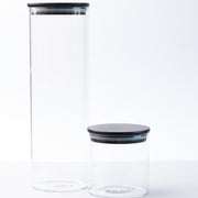 700 ML Glass Jar With (Black)