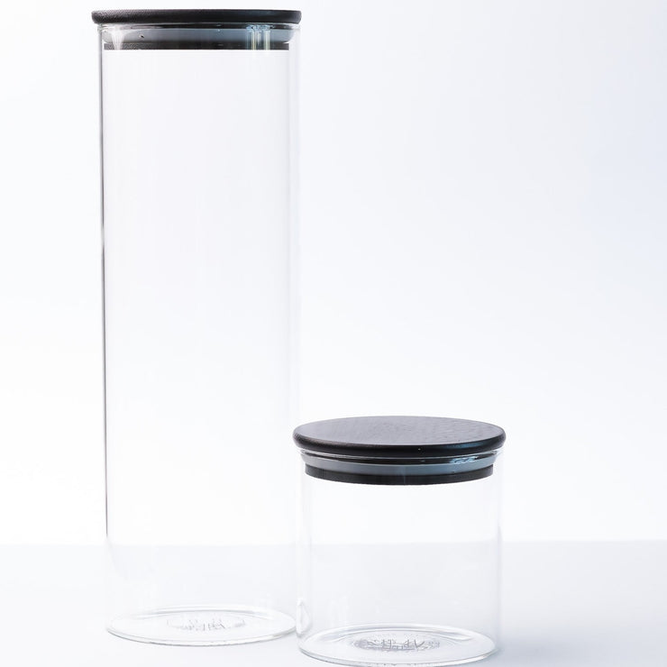 700 ML Glass Jar With (Black)