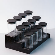 300 ML Glass Jar Set of 12 (Black)