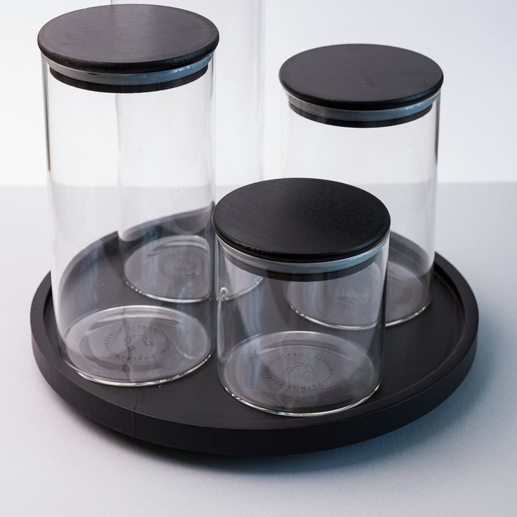 1000 ML Glass Jar (Black)