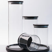 Black glass jar 1400ml