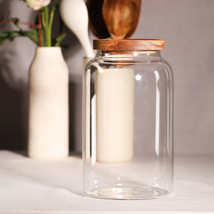 Wide Acacia Lid Jar	3000ml