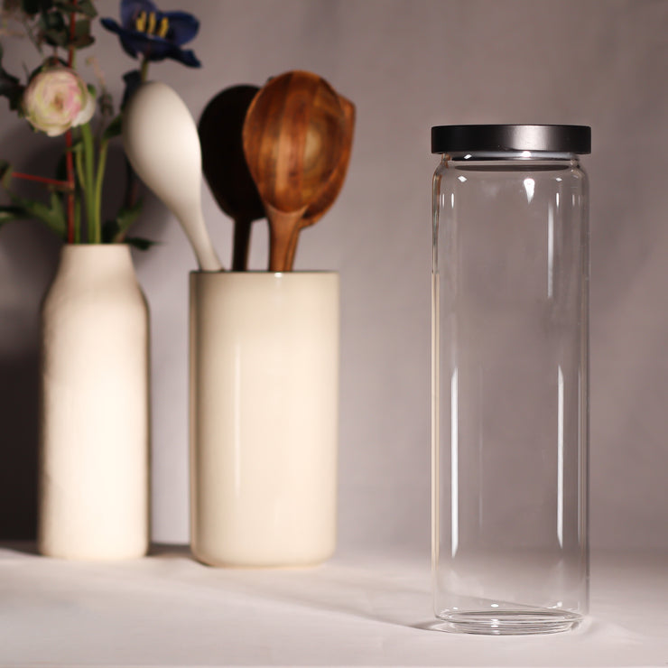 Black Acacia Lid Jar   1500ml