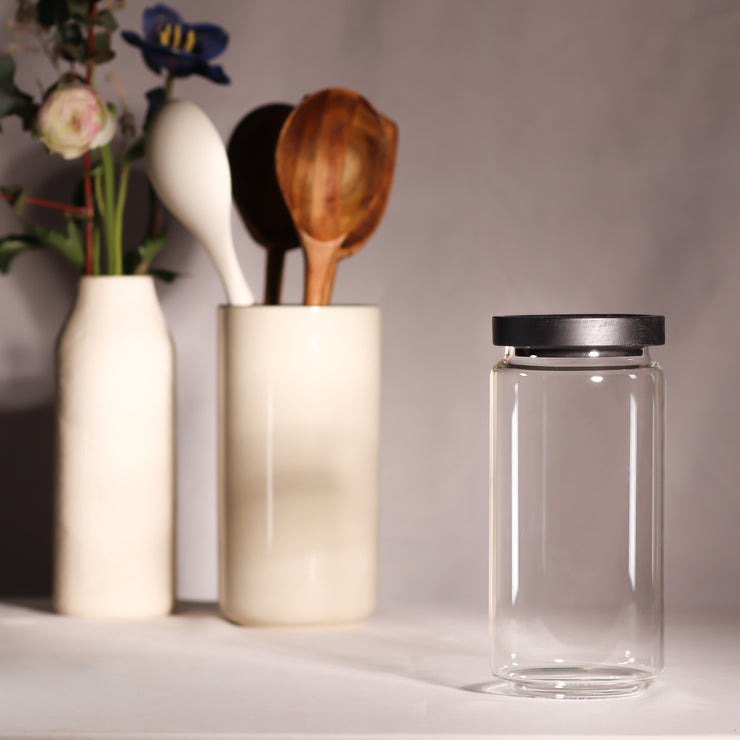 Black Acacia Lid Jar   1000ml