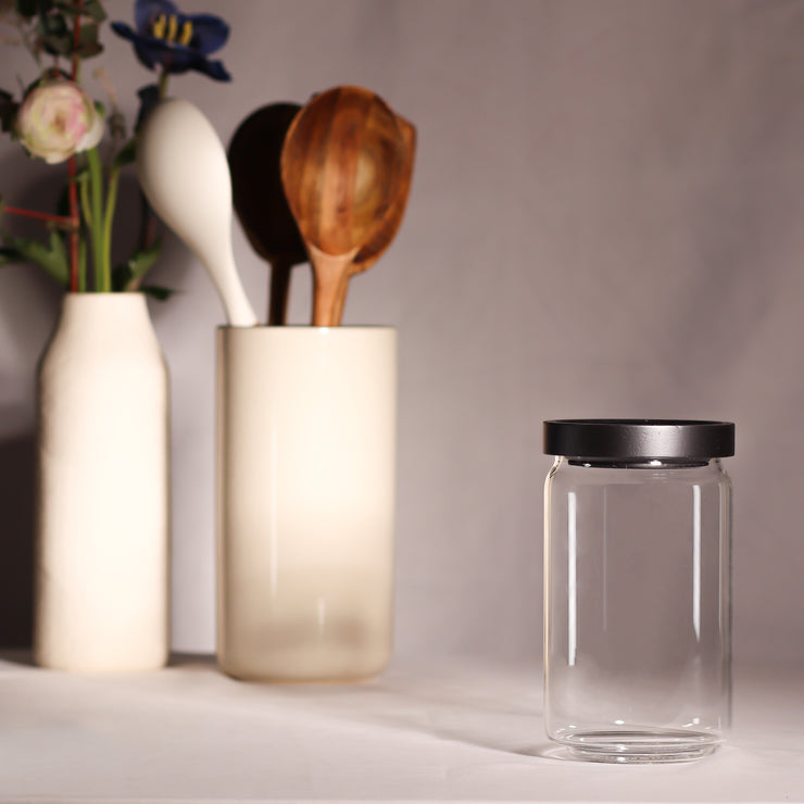 Black Acacia Lid Jar   850ml