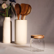 Glass Jar with Acacia Lid  650ml