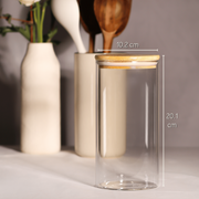 Glass Jar with Bamboo Lid 20 cm - 1400 ml